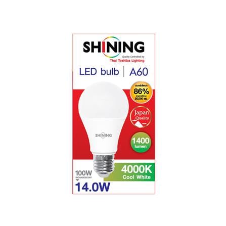หลอด LED SHINING A60 14 วัตต์ COOL WHITE E27_2