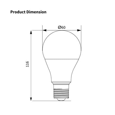 หลอด LED SHINING A60 14 วัตต์ COOL WHITE E27_7
