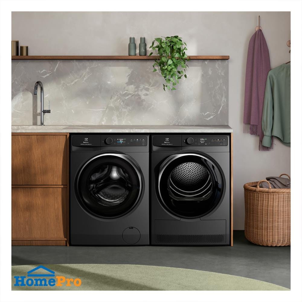 เครื่องซักผ้าฝาหน้าพร้อมขาตั้ง ELECTROLUX EWF1142R9SC 11 กก. 1400RPM อินเวอร์เตอร์ สีเทาเข้ม