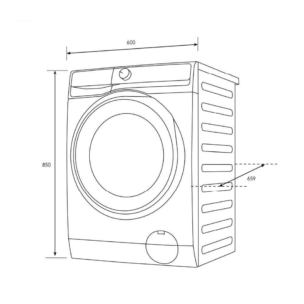 เครื่องซักผ้าฝาหน้าพร้อมขาตั้ง ELECTROLUX EWF1142R9SC 11 กก. 1400RPM อินเวอร์เตอร์ สีเทาเข้ม