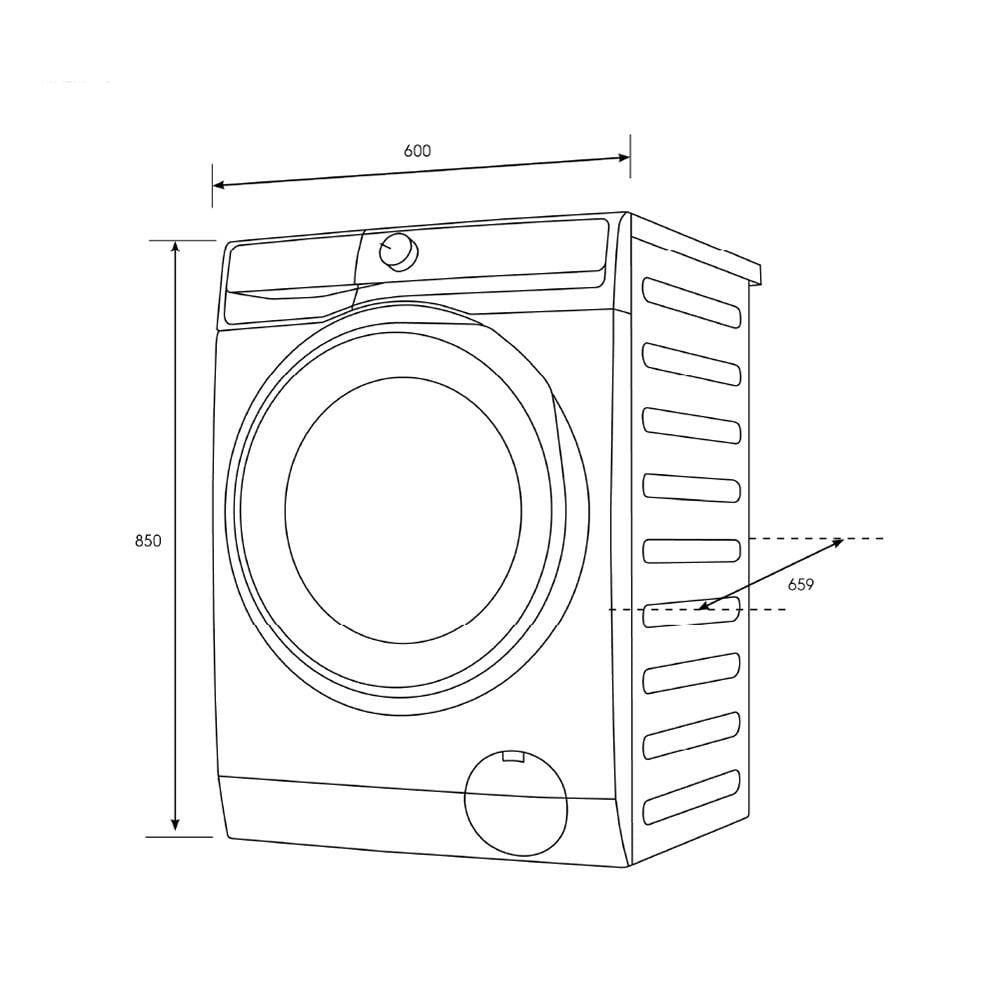 เครื่องซักผ้าฝาหน้าพร้อมขาตั้ง ELECTROLUX EWF1142R9WC 11 กก. 1400RPM อินเวอร์เตอร์ สีขาว