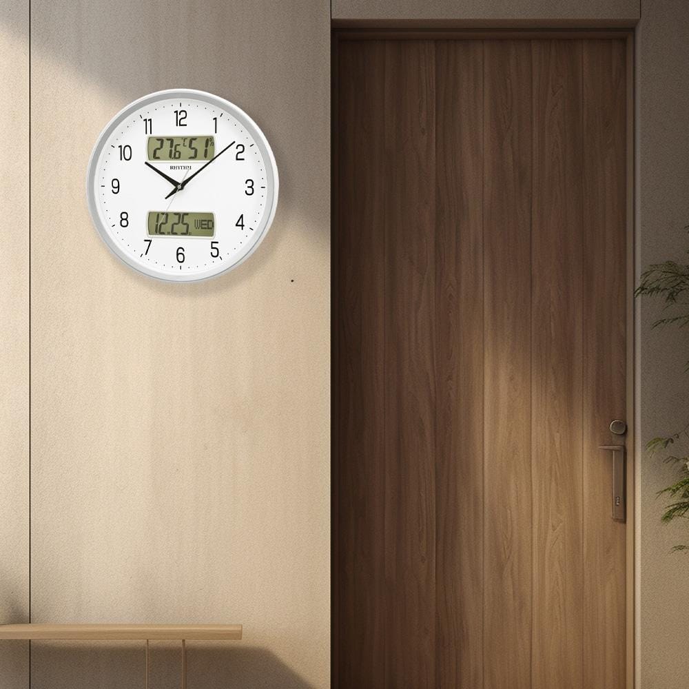นาฬิกาแขวน RHYTHM CFG728NR03 14 นิ้ว สีขาว