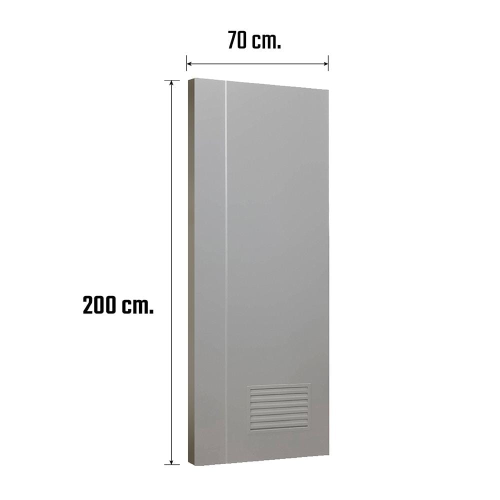 ประตูห้องน้ำ UPVC เจาะลูกบิด AZLE BN01-1A 70x200 ซม.สี LIGHT GREY