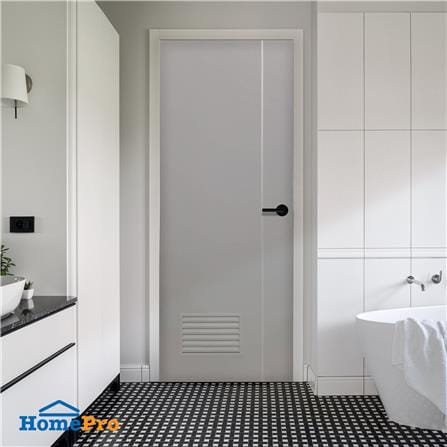 ประตูห้องน้ำ UPVC เจาะลูกบิด AZLE BN01-1A 70x200 ซม.สี LIGHT GREY_3
