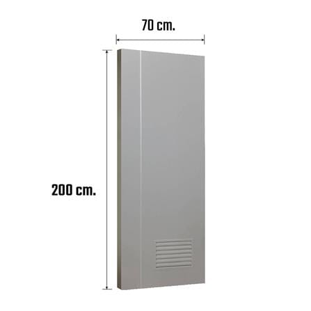 ประตูห้องน้ำ UPVC เจาะลูกบิด AZLE BN01-1A 70x200 ซม.สี LIGHT GREY_5