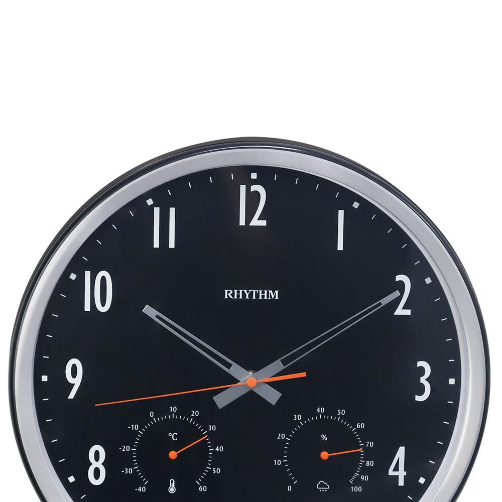 นาฬิกาแขวน RHYTHM CFG727NR02 14 นิ้ว สีดำ