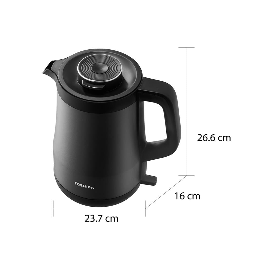 กาต้มน้ำไฟฟ้า TOSHIBA KT-15DRTTH(H) 1.5 ลิตร สีดำ
