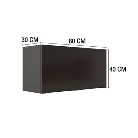 ตู้แขวนคู่ MJ ECO 80x40 ซม. สี DARK CHOCOLATE_5