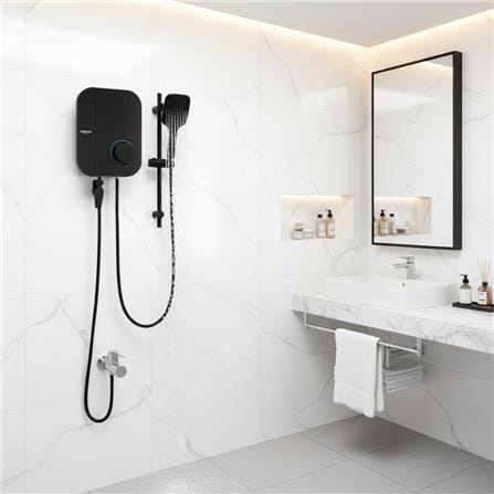 เครื่องทำน้ำอุ่น TURBORA Q4500W 4500 วัตต์ สีดำ_6
