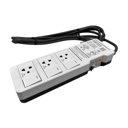 รางปลั๊กไฟ 3 ช่อง 3 สวิตซ์ พร้อมเบรกเกอร์ RCBO SUNTECH PGB-2333 16 แอมป์ 3 ม._2