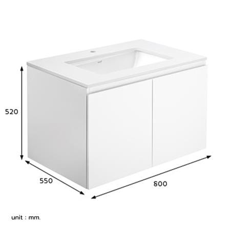 เคาน์เตอร์ COTTO V0511WH สีขาว_1