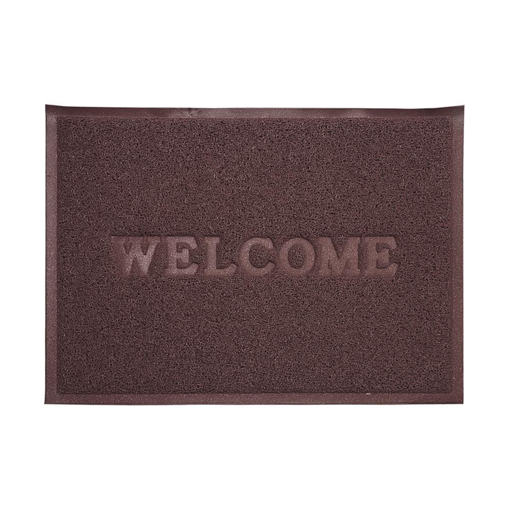 พรมเช็ดเท้าดักฝุ่น HOME LIVING STYLE S.WELCOME 50X70 ซม. สีน้ำตาล_0