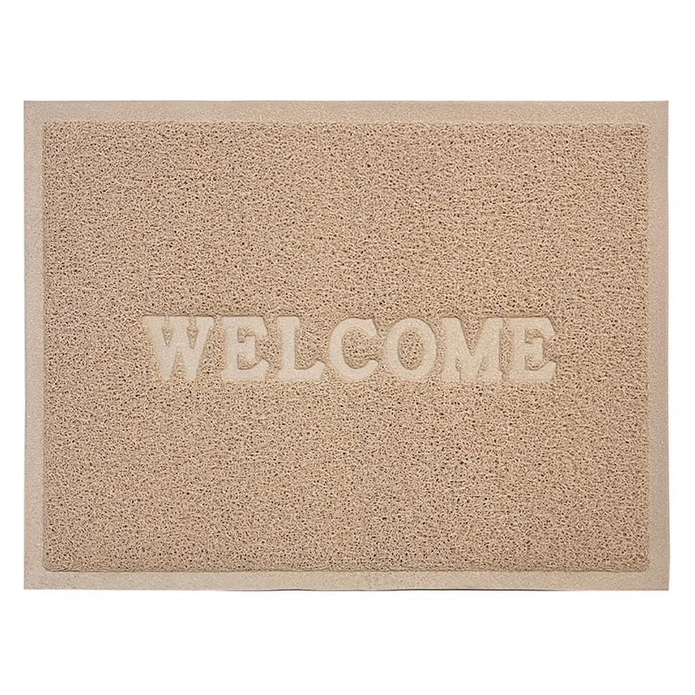 พรมเช็ดเท้าดักฝุ่น HOME LIVING STYLE S.WELCOME 60X80 ซม. สีเบจ_0