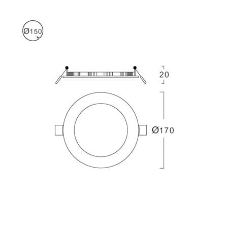ดาวน์ไลท์ LED LUMAX 20-A0732 5.9 นิ้ว 12 วัตต์ COOL WHITE สีขาว_6