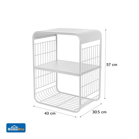 ชั้นวางของ 2 ชั้น STACKO MELLOW 43X30.5X57 ซม. สีขาว_6