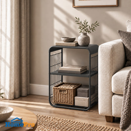 ชั้นวางของ 2 ชั้น STACKO MELLOW 43X30.5X57 ซม. สีเทา_0