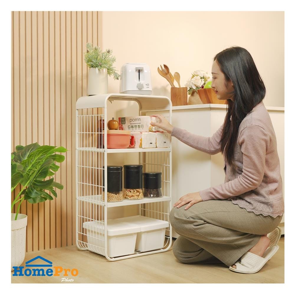 ชั้นวางของ 3 ชั้น STACKO MELLOW 43X30.5X84 ซม. สีขาว