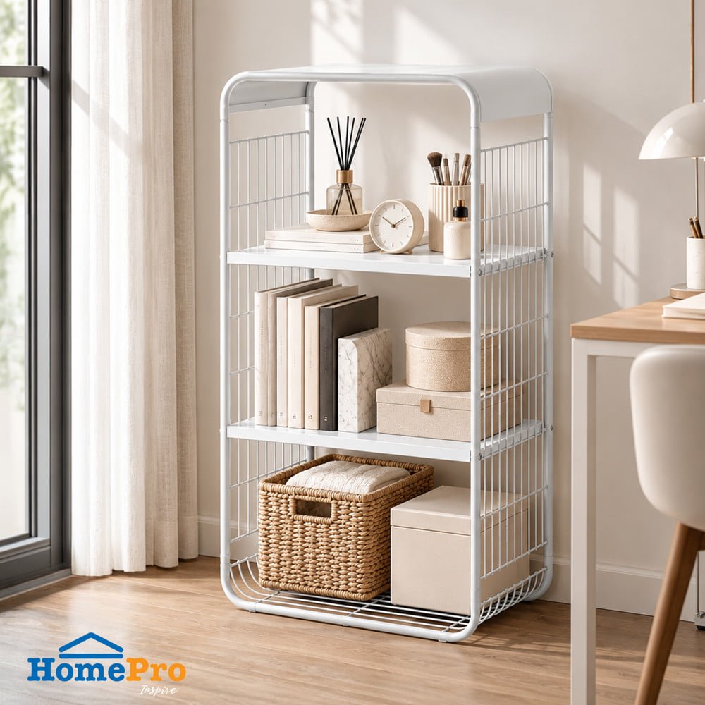 ชั้นวางของ 3 ชั้น STACKO MELLOW 43X30.5X84 ซม. สีขาว