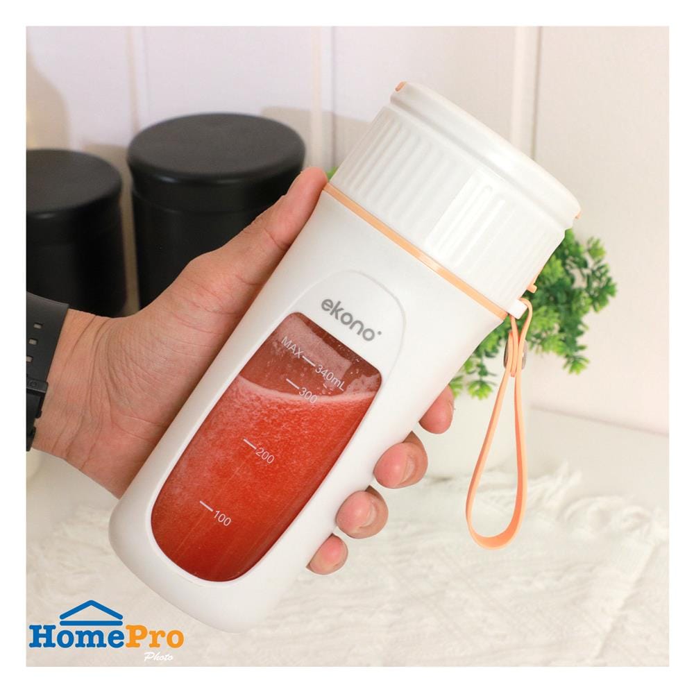 เครื่องปั่นน้ำผลไม้ EKONO EK02-OR 340 มล. สีส้ม