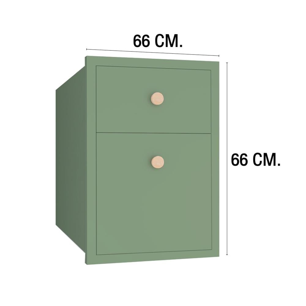 ตู้ลิ้นชัก MJ DOT 66x66 ซม. สี MATCHA