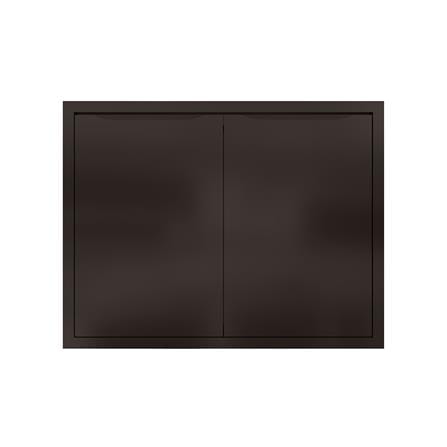 บานซิงค์คู่ MJ ECO 86x66 ซม. สี DARK CHOCOLATE_0