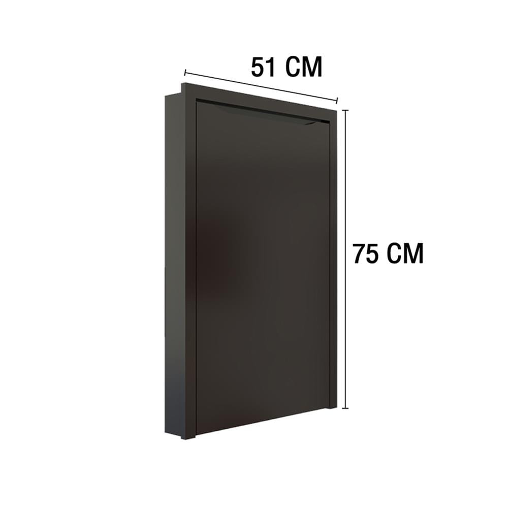 บานถังแก๊ส MJ ECO 75x51 cm. สี DARK CHOCOLATE