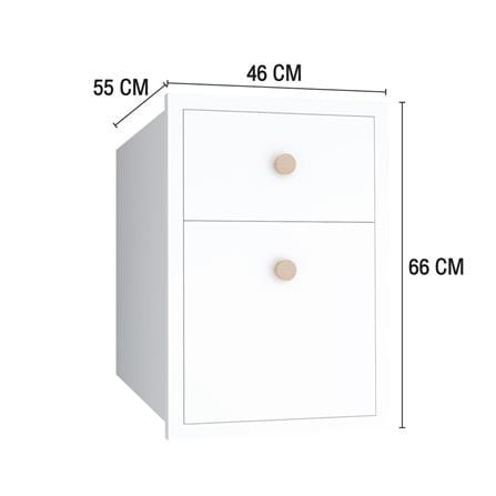 ตู้ลิ้นชัก MJ DOT 46x66 ซม. สี WHITE_4
