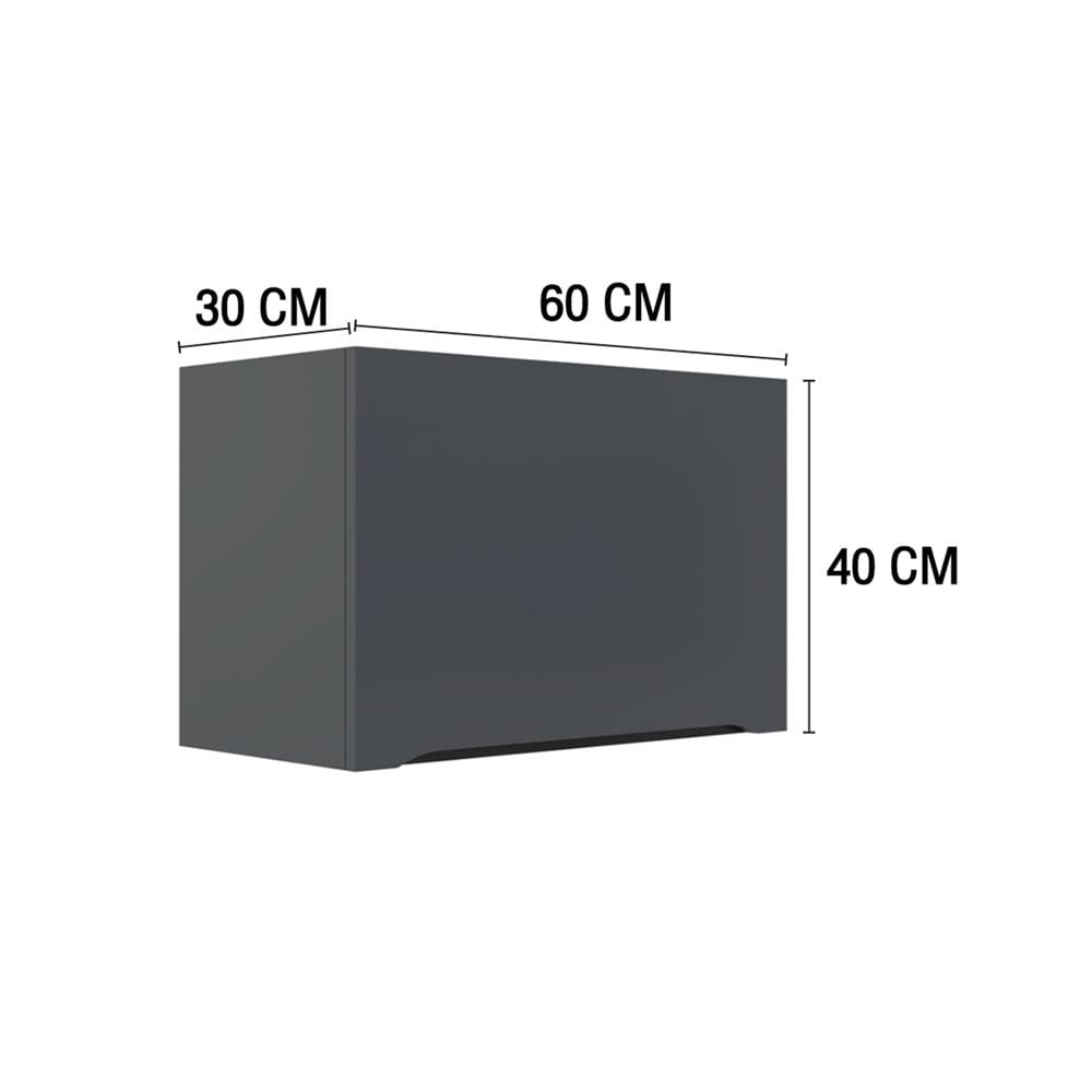 ตู้แขวนเดี่ยว MJ ECO 60x40 ซม. สี GREY GRAPHITE