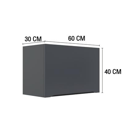 ตู้แขวนเดี่ยว MJ ECO 60x40 ซม. สี GREY GRAPHITE_4