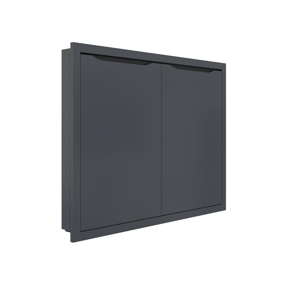 บานซิงค์คู่ MJ ECO 86x66 ซม. สี GREY GRAPHITE
