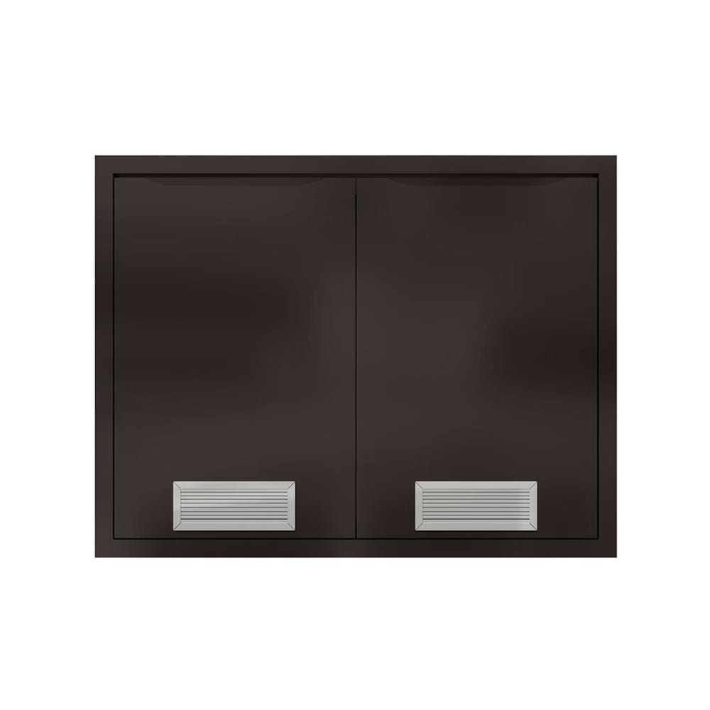 บานซิงค์คู่พร้อมช่องระบาย MJ ECO 86x66 ซม. สี DARK CHOCOLATE