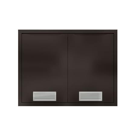 บานซิงค์คู่พร้อมช่องระบาย MJ ECO 86x66 ซม. สี DARK CHOCOLATE
