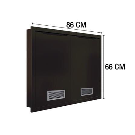 บานซิงค์คู่พร้อมช่องระบาย MJ ECO 86x66 ซม. สี DARK CHOCOLATE_5