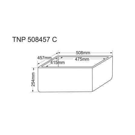 ซิงค์ฝัง 1 หลุม TECNOPLUS TNP 508457 C สีขาว 50.8 ซม._3