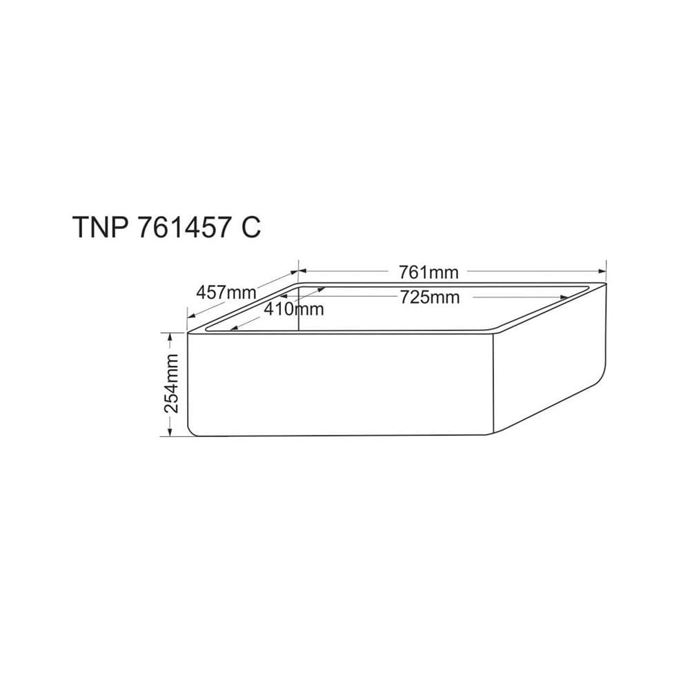 ซิงค์ฝัง 1 หลุม TECNOPLUS TNP 761457 C สีขาว 76.1 ซม.