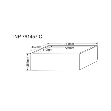 ซิงค์ฝัง 1 หลุม TECNOPLUS TNP 761457 C สีขาว 76.1 ซม._3