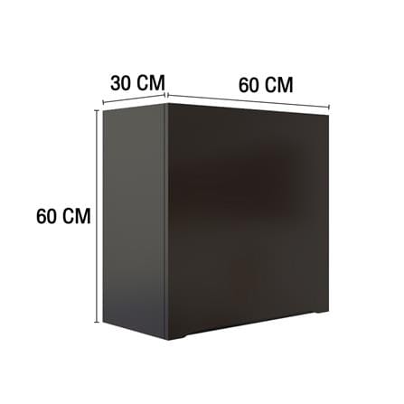 ตู้แขวนเดี่ยว MJ ECO 60x60 ซม. สี DARK CHOCOLATE_4