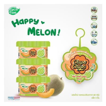 เจลปรับอากาศ FRESH TIME 60 กรัม HAPPY MELON (แพ็ก 3 ชิ้น)_2