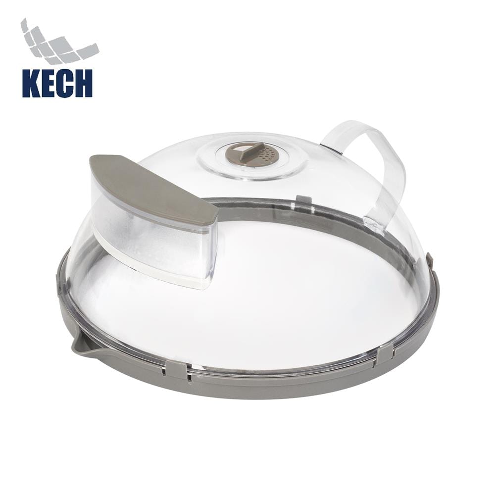 ภาชนะไมโครเวฟฝาครอบ KECH STEAM 26 ซม. สีเทา