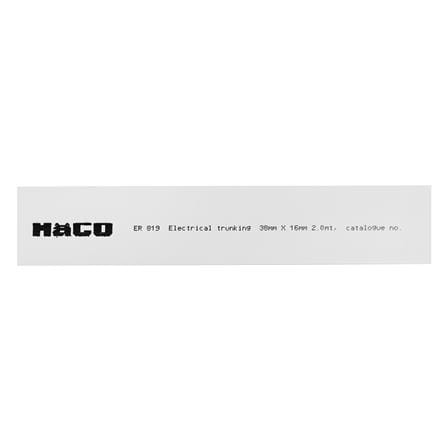 รางเดินสายไฟฟ้า UPVC HACO 38X16 มม. 2 ม. สีขาว_1