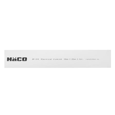 รางเดินสายไฟฟ้า UPVC HACO 38X25 มม. 2 ม. สีขาว_1