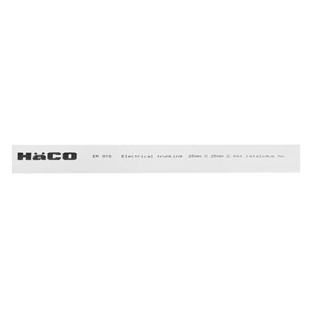 รางเดินสายไฟฟ้า UPVC HACO 25X25 มม. 2 ม. สีขาว_1