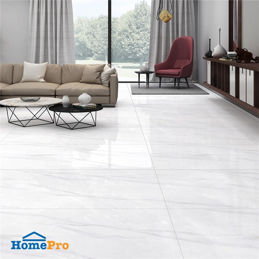 กระเบื้องพื้นพอร์ซเลน 60x120 ซม. TARA ควีนสโตน ขาว A 1.44 ตร.ม.