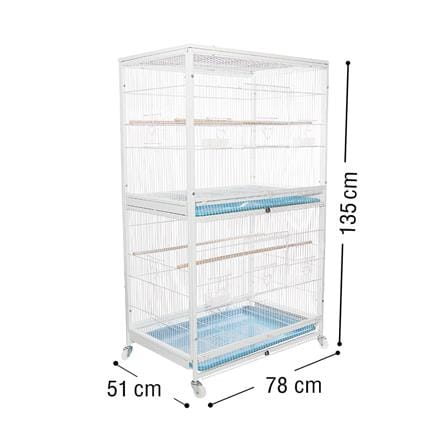 กรงนก PETUS 78X51X135 ซม. สีขาว_2