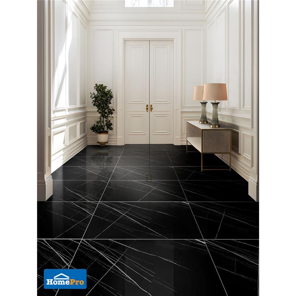 กระเบื้องพื้นพอร์ซเลน 60x120 ซม. TARA คิงส์สโตน ดำ A 1.44 ตร.ม.