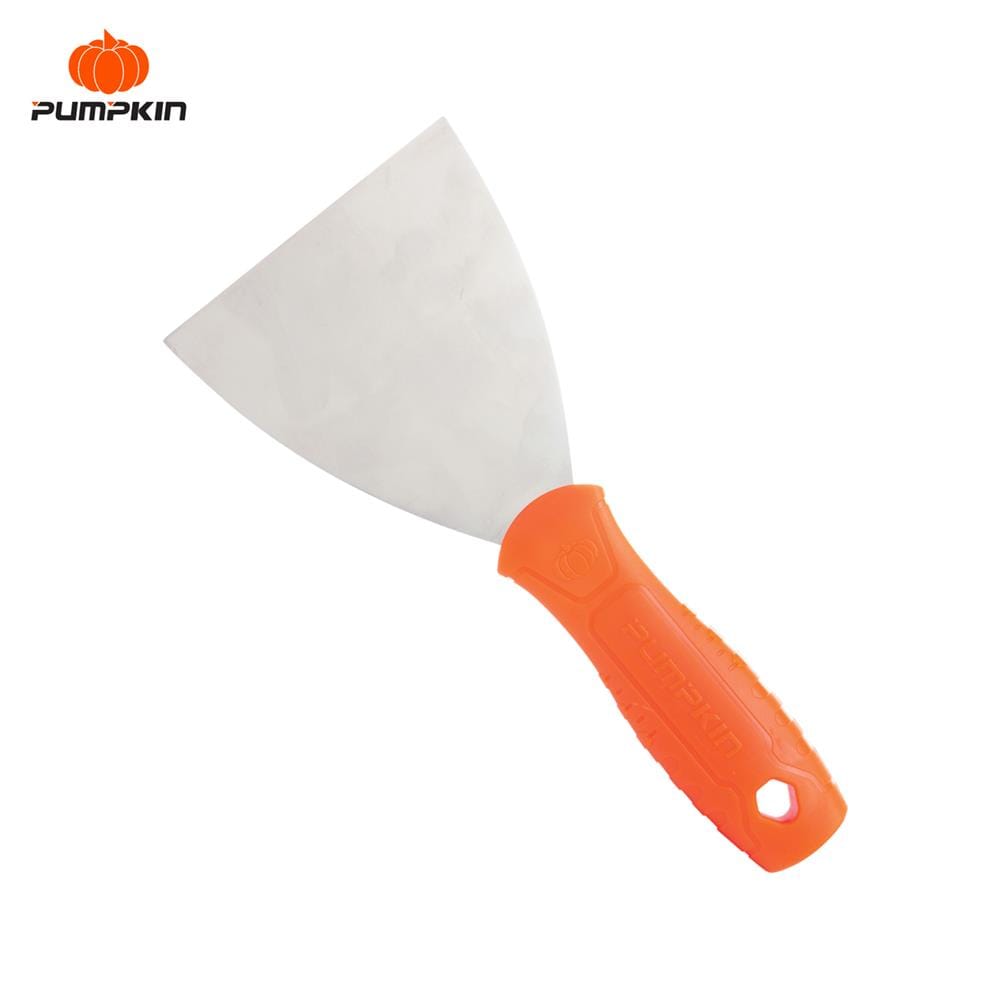 เกรียงโป๊วสี สเตนเลสด้ามพีวีซี PUMPKIN 28174 4 นิ้ว สีส้ม