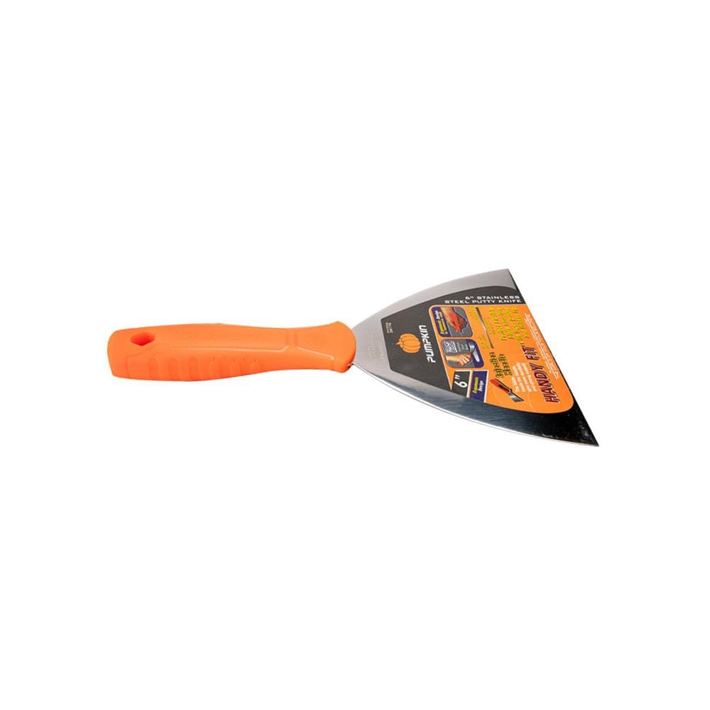 เกรียงโป๊วสี สเตนเลสด้ามพีวีซี PUMPKIN 28176 6 นิ้ว สีส้ม