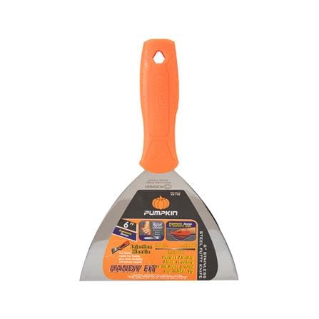 เกรียงโป๊วสี สเตนเลสด้ามพีวีซี PUMPKIN 28176 6 นิ้ว สีส้ม_1