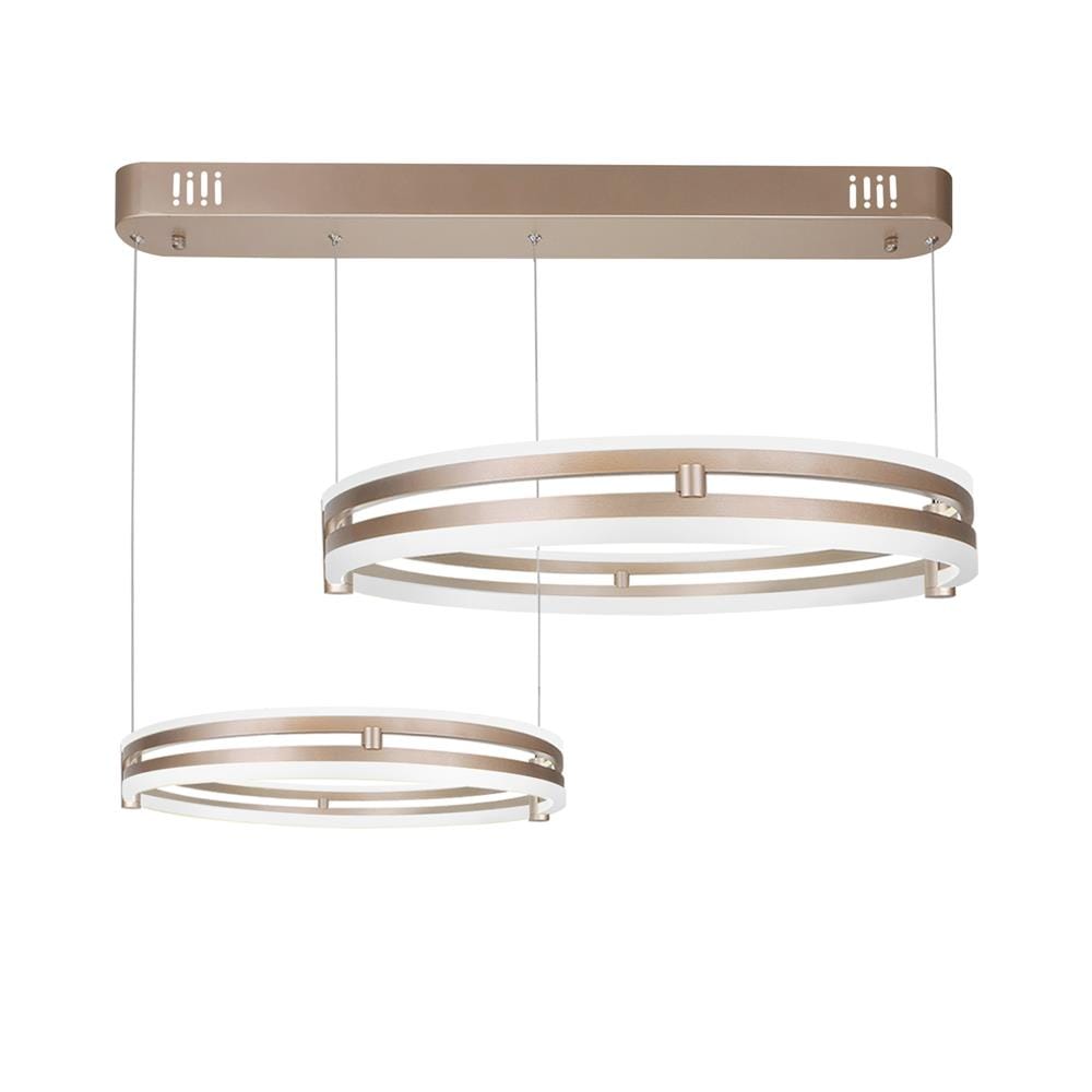 ไฟช่อ LED CARINI MD088-3666 40+60 วัตต์ DAYLIGHT/COOL WHITE/WARM WHITE สีโรสโกลด์ 2 หัว