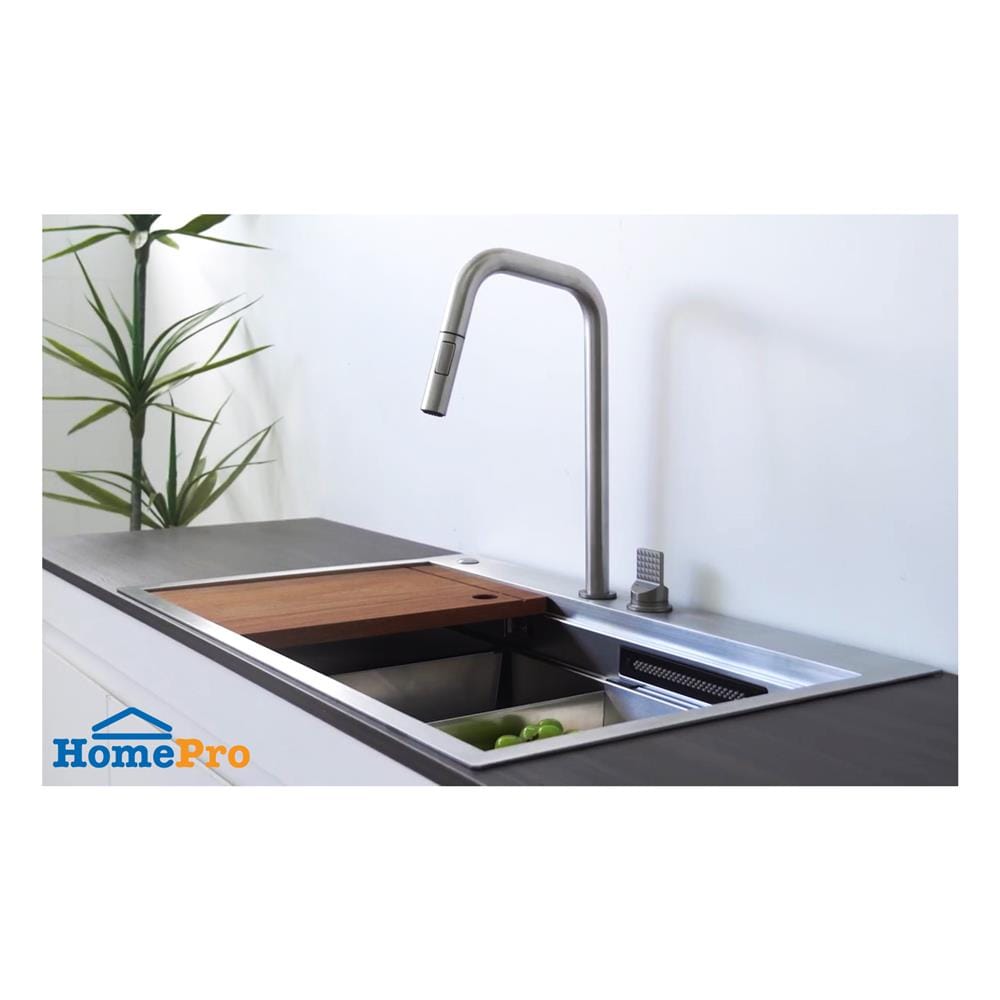 ซิงค์ฝัง 1 หลุม HAFELE AQUAFORCE 495.39.560 สีเงิน